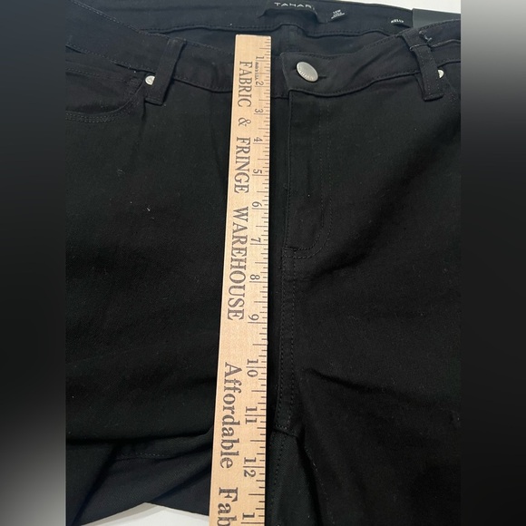 TAHARI KELLY WOMEN’S RAYON DENIM MID-RISE SKINNY JEANS. SIZE 16 W.  BLACK - Picture 4 of 7